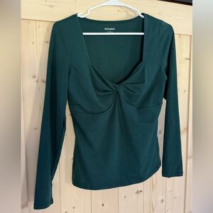 Old Navy Women's Green Long Sleeve Blouse